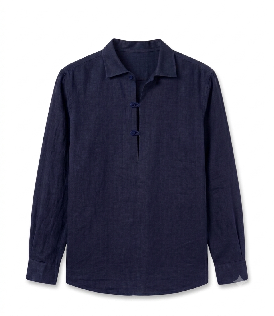 Linen popover shirt