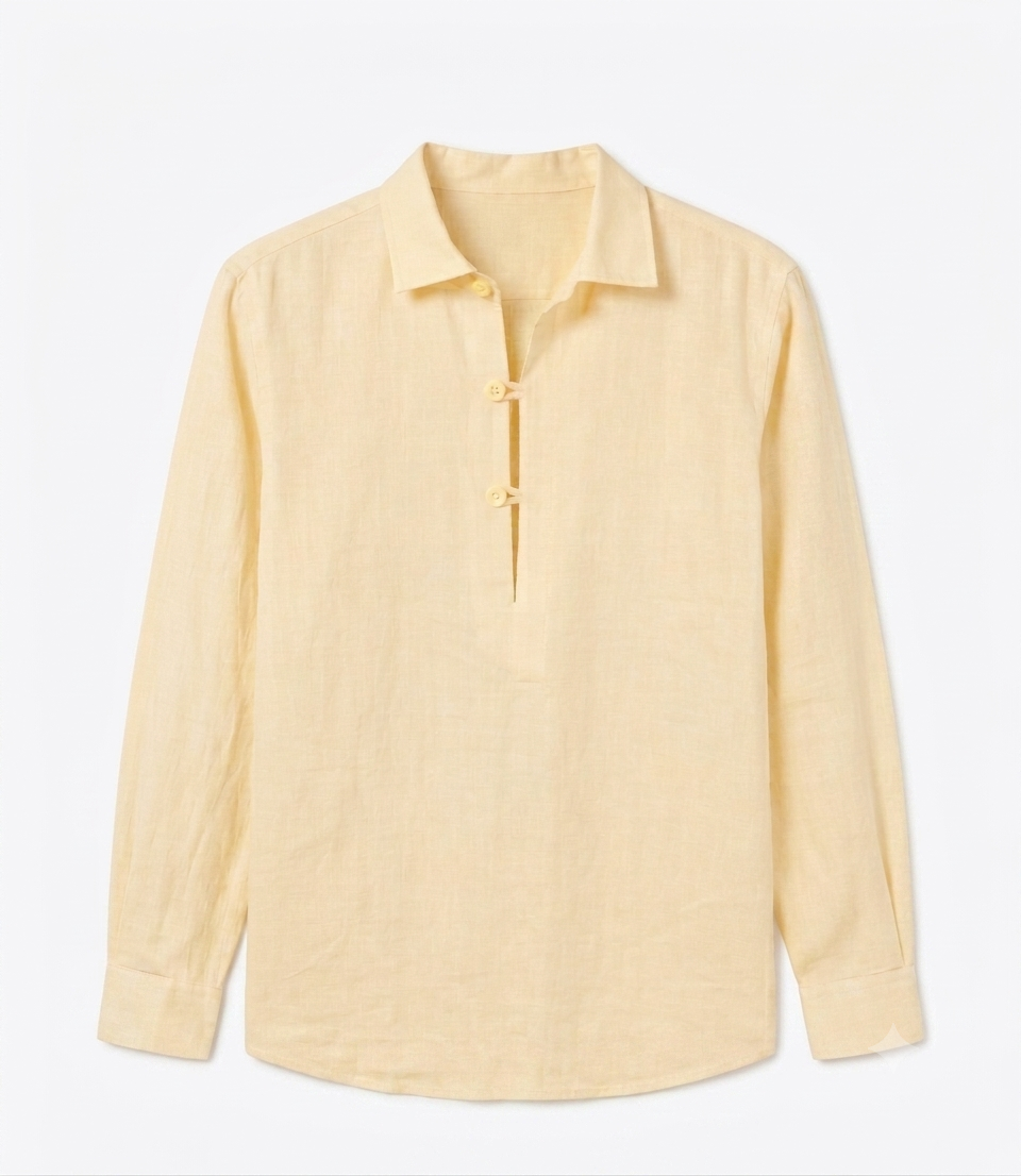 Linen popover shirt