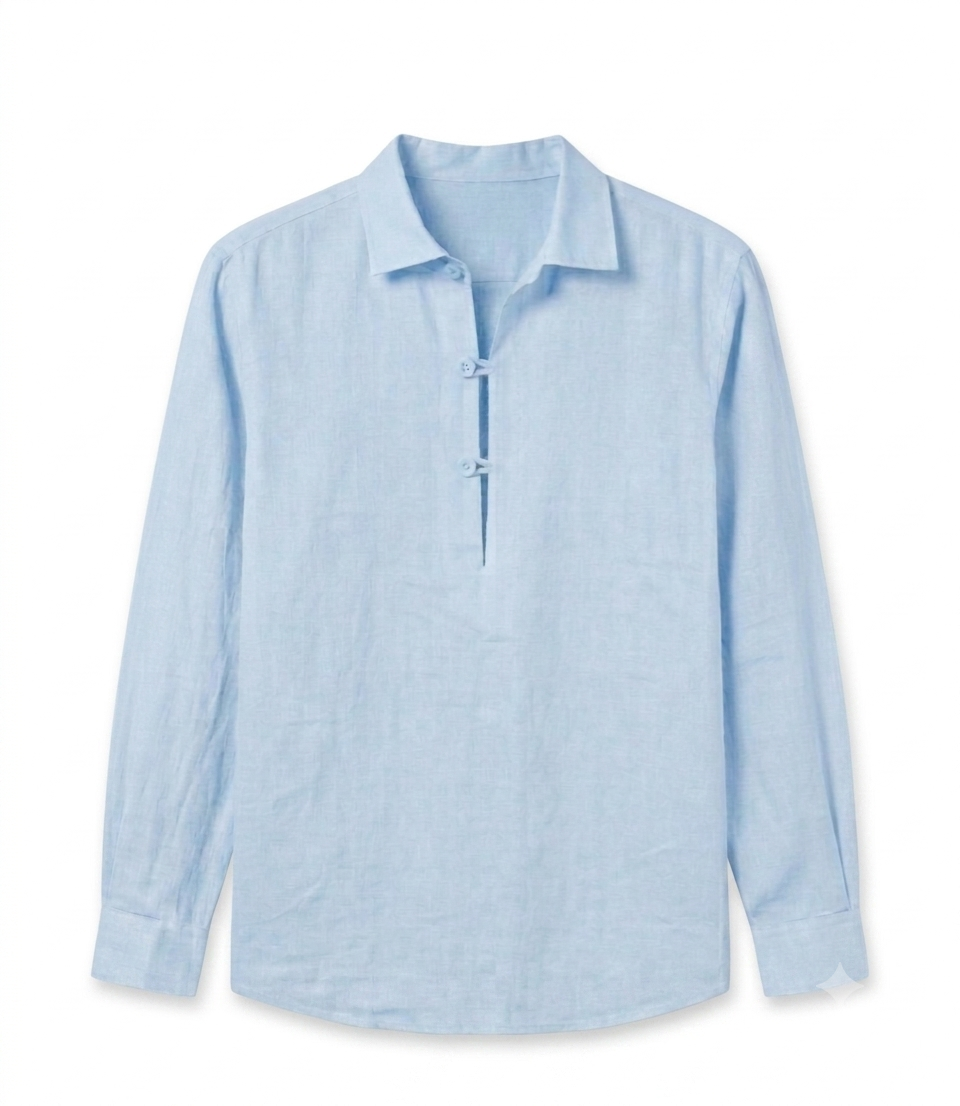 Linen popover shirt