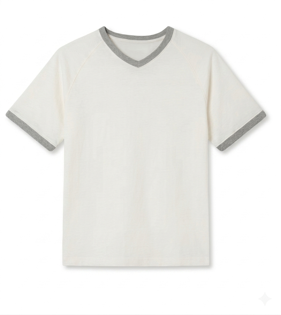 V Neck ringer tee